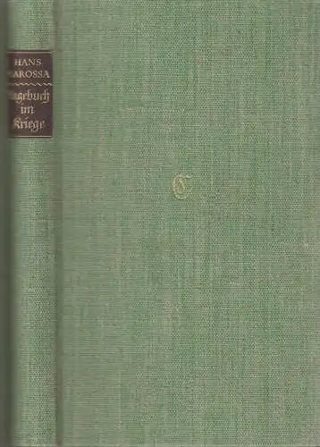 Buch: Tagebuch im Kriege, Carossa, Hans, Insel-Verlag, gebraucht, gut