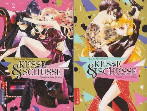 Manga: Küsse und Schüsse 1+2, Nozomi Mino, altraverse, gebraucht sehr gut, 2 Bde