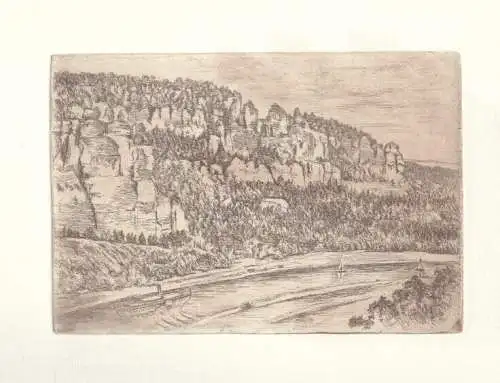 Buch: Radierung: Sächsische Schweiz, Gebhardt, Rudolf. Kunstgrafik, 1994