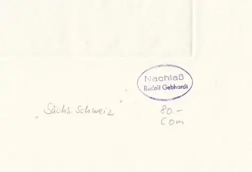 Buch: Radierung: Sächsische Schweiz, Gebhardt, Rudolf. Kunstgrafik, 1994