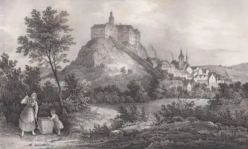 Lithografie: Rahnis, um 1836, Eduard Pietzsch & Comp, Grafik, Ansicht, Saxonia
