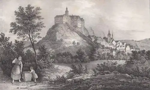 Lithografie: Rahnis, um 1836, Eduard Pietzsch & Comp, Grafik, Ansicht, Saxonia