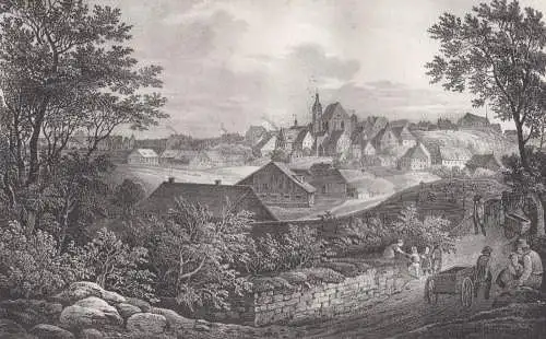 Lithografie: Altenberg, 1836, Eduard Pietzsch & Comp, Saxonia, Ansicht, Grafik