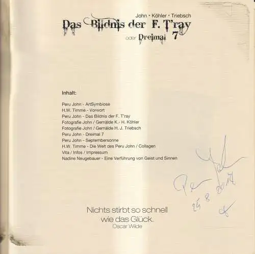 Buch: John, Köhler, Triebsch: Das Bildnis der F. Tray, 2017, signiert von John