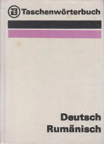 Buch: Taschenwörterbuch Deutsch Rumänisch, Schönfelder, Maria, 1980, gebraucht