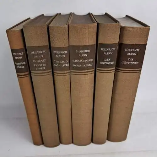 6 Bände Heinrich Mann: Göttinnen, Untertan, Schlaraffenland, Eugenie, Unrat ...