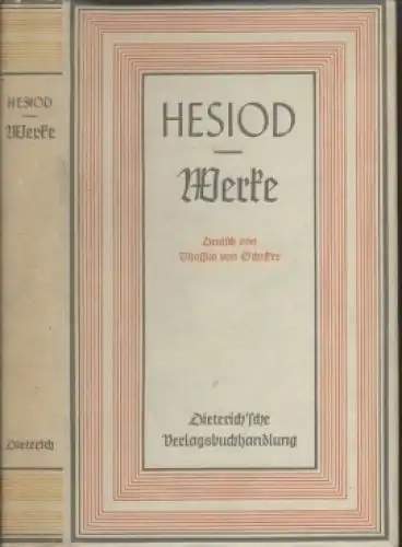 Sammlung Dieterich 38, Sämtliche Werke, Hesiod. 1938, gebraucht, gut