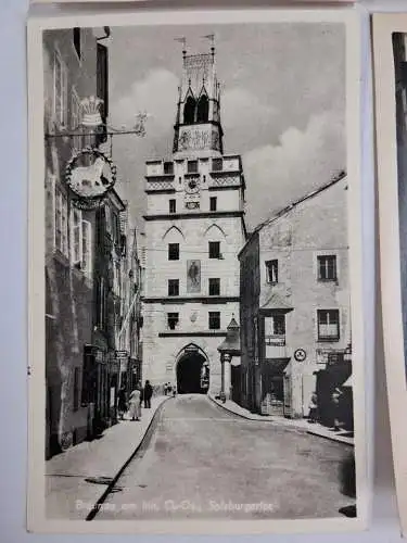 AK Lot 6 Postkarten Braunau am Inn, St. Stephan; Salzburgertor; Brückenkopf ...