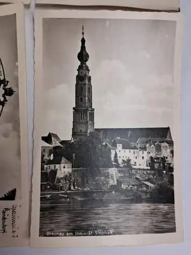 AK Lot 6 Postkarten Braunau am Inn, St. Stephan; Salzburgertor; Brückenkopf ...