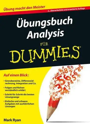Buch: Übungsbuch Analysis für Dummies, Ryan, Mark, 2015, WILEY-VCH, gebraucht