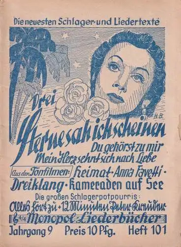 Buch: Sterne sah ich scheinen, Monopol-Liederbücher, Dreiklang-Dreimasken