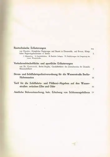 Buch: Karten des Großschiffahrtsweges Berlin-Stettin, ca. 1914, Gea Verlag