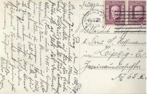 AK Praha. Husuv pomnik. ca. 1923, Postkarte. Ca. 1923, gebraucht, gut