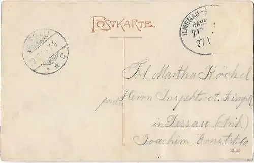 AK Gruss aus Stützerbach i. Th. ca. 1908, Postkarte. Serien Nr, ca. 1908