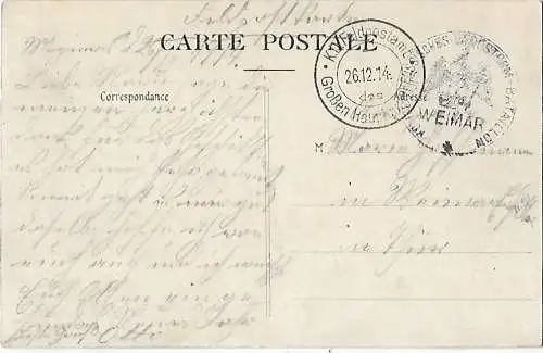 AK Maubert-Fontaine. Rue du Calvaire. ca. 1914, Postkarte. Ca. 1914