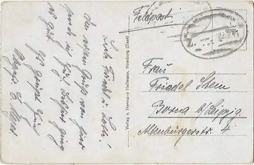 AK Gruss aus Homburg. Befreiungsplatz. Gesamtansicht. ca. 1914, Postkarte