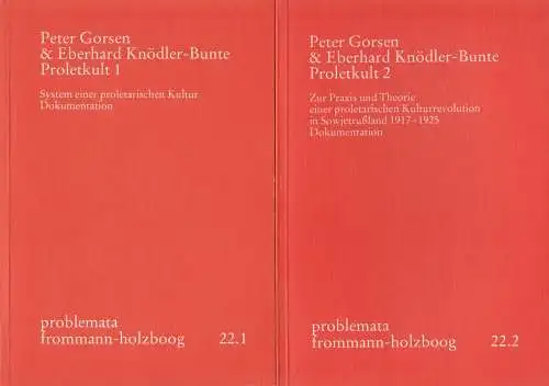 Buch: Proletkult 1+2, Peter Gorsen, Eberhard Knödler-Bunte, 1974, Frommann, 2 Bd