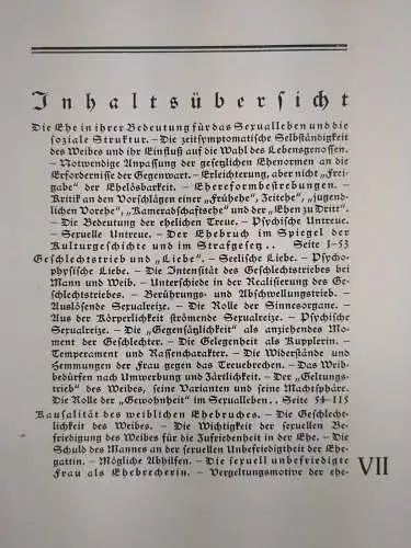 Buch: Die sexuelle Untreue der Frau I + II, 1930/31, Franz Kisch, Marcus & Weber