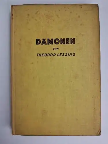 Buch: Dämonen, Theodor Lessing, 1929, Oesterheld & Co., gebraucht, gut