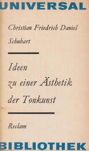 Buch: Ideen zu einer Ästhetik der Tonkunst, Schubart, Christian Friedrich Daniel