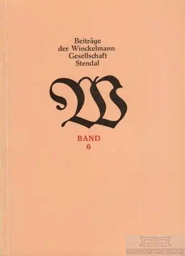 Buch: Adam Friedrich Oeser, Kunze, Max. Beiträge der Winckelmann-Gesellschaft