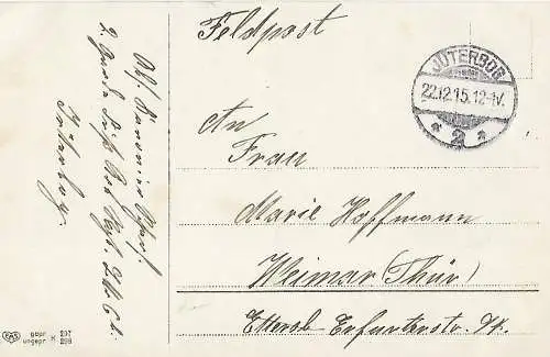 AK Herzlichen Weihnachtsgruß! ca. 1915, Postkarte, Weihnachten, gebraucht, gut