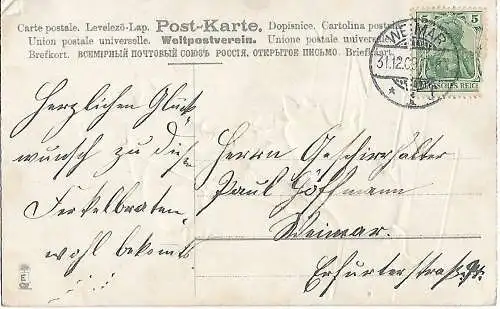 AK Herzlichen Glückwunsch zum neuen Jahre. Januar 1. ca. 1909, Neujahr, gut