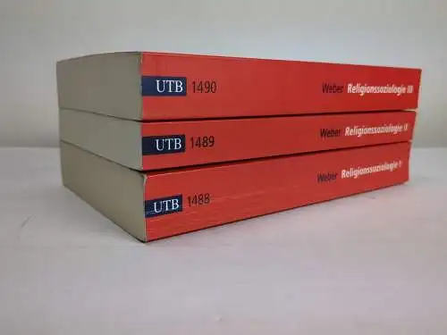 Buch: Gesammelte Aufsätze zur Religionssoziologie I-III, Max Weber, UTB, 1988