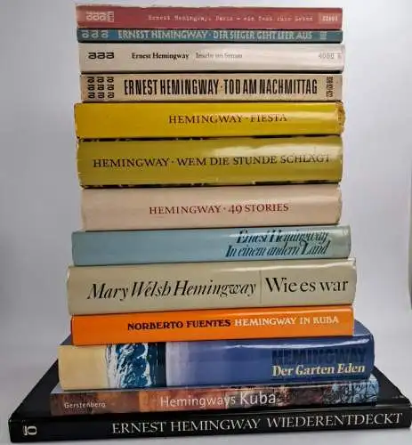 13 Bücher Ernest Hemingway: Fiesta, 49 Stories, In Kuba, Wie es war ...