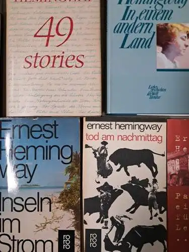 13 Bücher Ernest Hemingway: Fiesta, 49 Stories, In Kuba, Wie es war ...