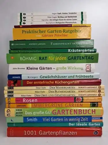 21 Bücher Garten: 1000 Gartenpflanzen, Rosen, Kräuter, Ratgeber, wenig Zeit ...