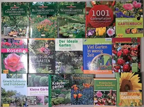 21 Bücher Garten: 1000 Gartenpflanzen, Rosen, Kräuter, Ratgeber, wenig Zeit ...
