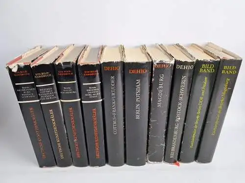 10 Bücher Deutsche Kunstdenkmäler, Edition Leipzig. Halle, Potsdam, Schwerin ...