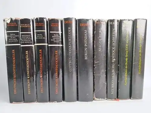 10 Bücher Deutsche Kunstdenkmäler, Edition Leipzig. Halle, Potsdam, Schwerin ...