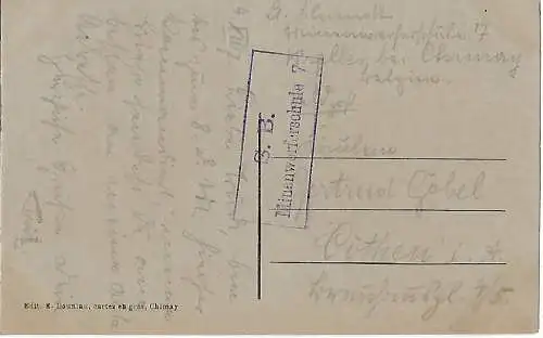 AK Virelles les Chimay. Pavillon du Prince de Chimay. ca. 1917, gebraucht, gut