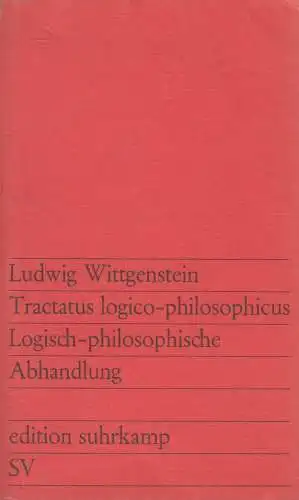 Buch: Tractatus logico-philosophicus, Ludwig Wittgenstein, 1983, Suhrkamp
