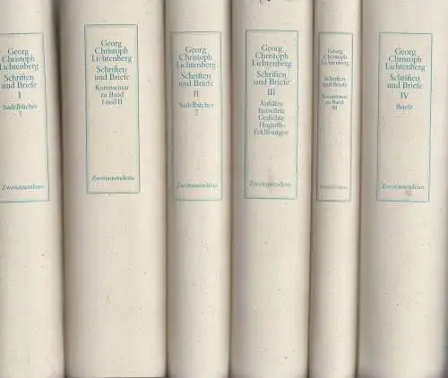Buch: Schriften und Briefe, Lichtenberg, Georg Christoph. 6 Bände, gebraucht gut