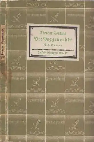 Insel-Bücherei 17, Die Poggenpuhls, Fontane, Theodor, Insel Verlag, Roman