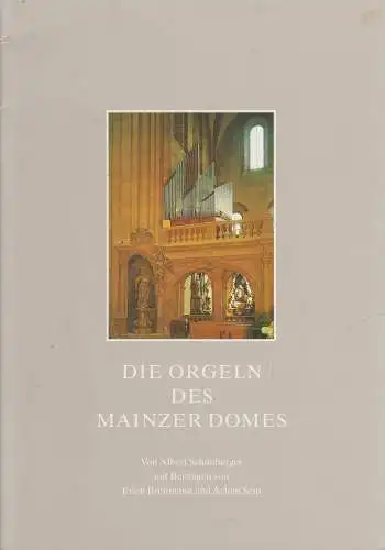 Heft: Die Orgeln des Mainzer Domes, Albert Schönberger, 1985, Sonderdruck