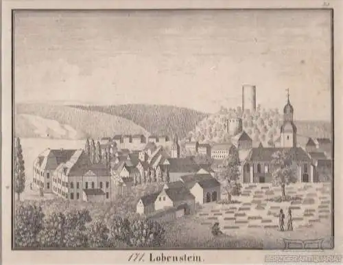 171. Lobenstein. Original-Lithographie. Grafik mit... Hellfarth (Hrsg.). 1829