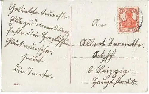 AK Herzlichen Glückwunsch zum Geburtstag! ca. 1916, Postkarte. Geburstagskarte