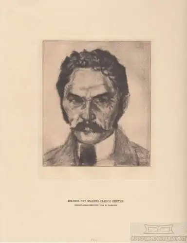 Radierung: Bildnis des Malers Carlos Grethe, Pankok, Bernhard. Kunstgrafik