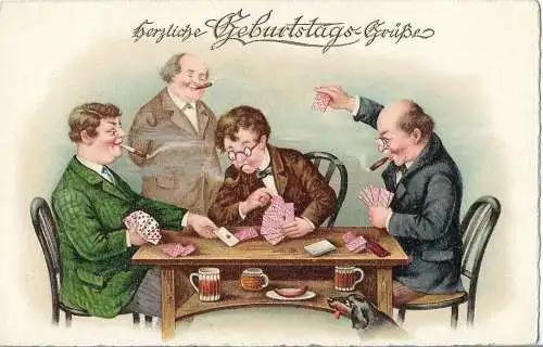 AK Herzliche Geburtstagsgrüße, Postkarte. Geburstagskarte
