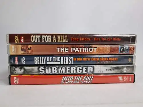 5 DVDs Steven Seagal: Submerged, Belly of the Beast, The Patriot, Out for a Kill