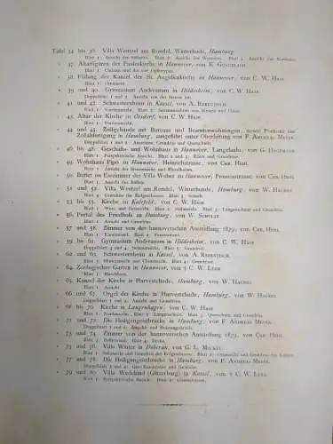 Die Architektur der Hannoverschen Schule. 1. Jahrgang. Gustav Schönermark, 1889