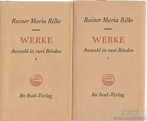 Buch: Werke, Rilke, Rainer Maria. 2 Bände, 1957, Insel Verlag