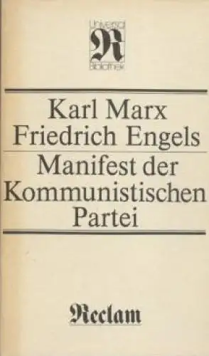 Buch: Manifest der kommunistischen Partei, Marx, Karl, Friedrich Engels. RUB