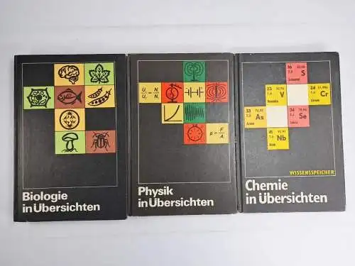 3 Bücher Biologie / Physik / Chemie in Übersichten, Volk und Wissen Verlag