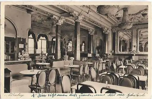 AK Nürnberg. Cafe Gisela. ca. 1930, Postkarte. Ca. 1930, Verlag Max Stadler