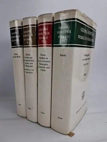 Buch: Georg Forster - Werke in vier Bänden, 1967, Insel-Verlag, 4 Bände, Leinen